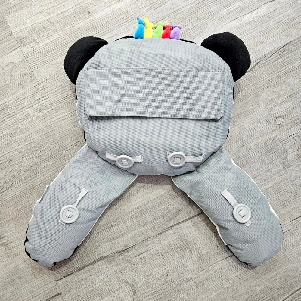 Baby Einstein Tummy Time Pillow Unisex OS White Black Zebra Plush Sensory Toy
